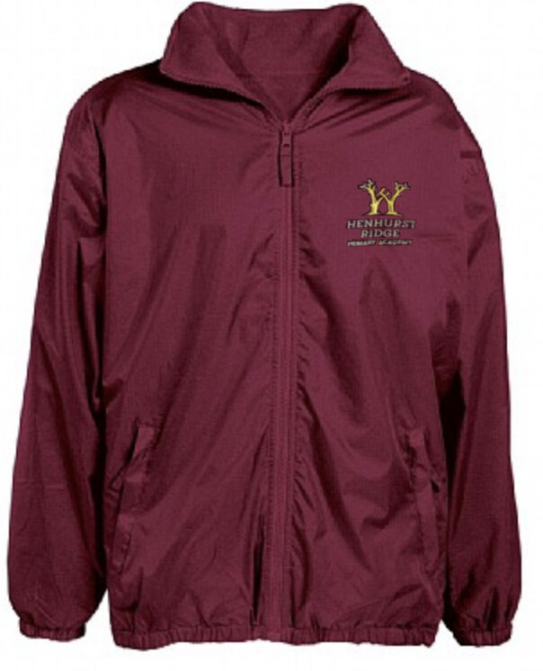 Henhurst Ridge Maroon Coat with School Logo