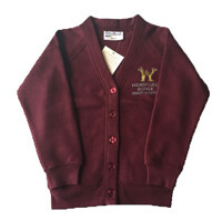 Henhurst Ridge Maroon Cardigan with School Logo