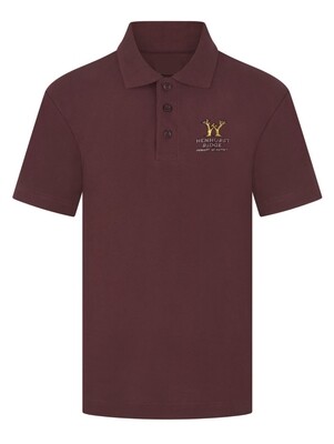 Henhurst Ridge Maroon PE Polo shirt with School Logo