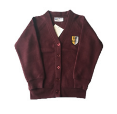 Lichfield St Peter and Paul Nursery Maroon Cardigan with School Logo