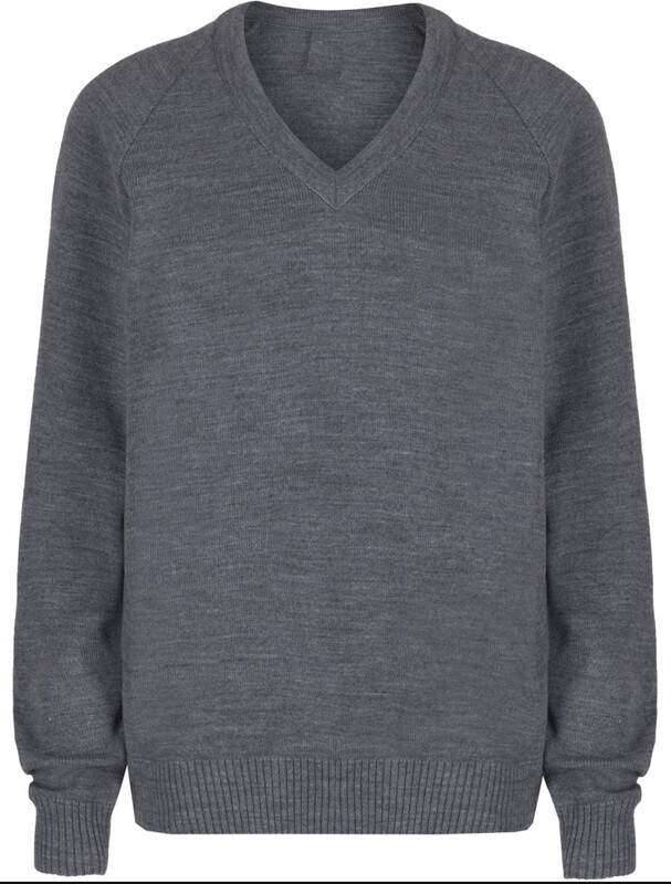 JT High School Grey V Neck Jumper (Senior Sizes)