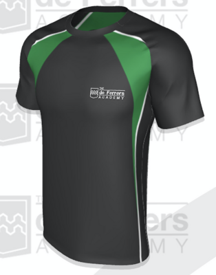 De Ferrers 2022 PE T-Shirt with School Logo (ZR10) (Senior Sizes)