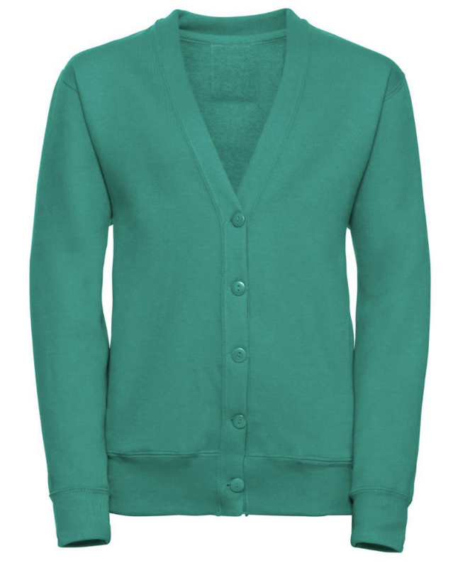 Fradley Park Jade Cardigan with School Logo
