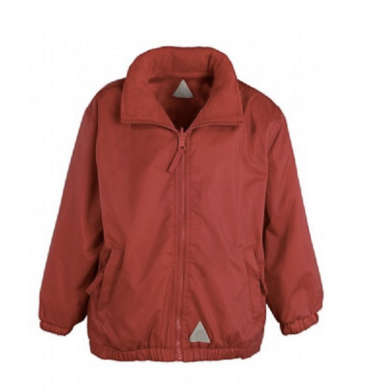 Manor Primary Red Coat with School Logo