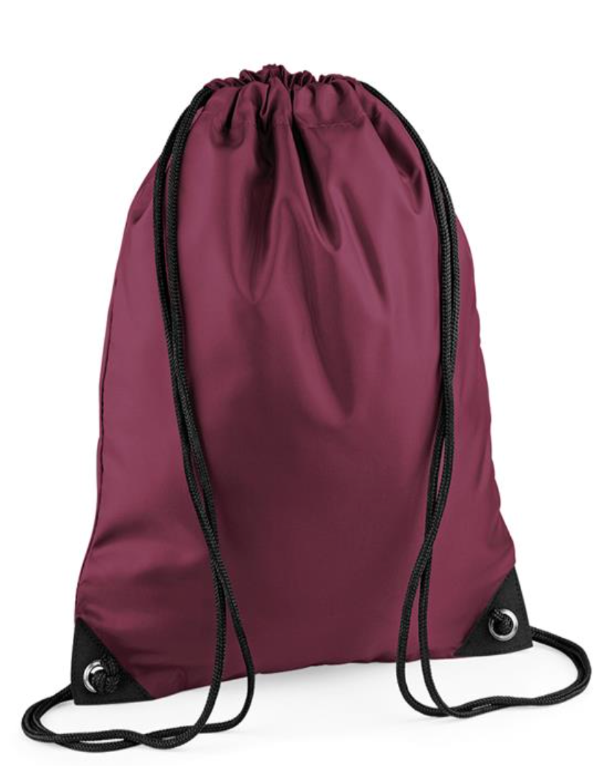 Burgundy gym bag sale