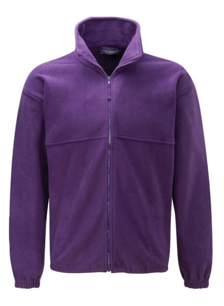 Branston Locks Purple Fleece with School Logo