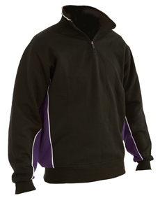 JT Free School 1/4 Zip Top House Colour Panels (B250) (Senior Sizes)