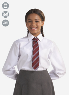 older girls white school shirts