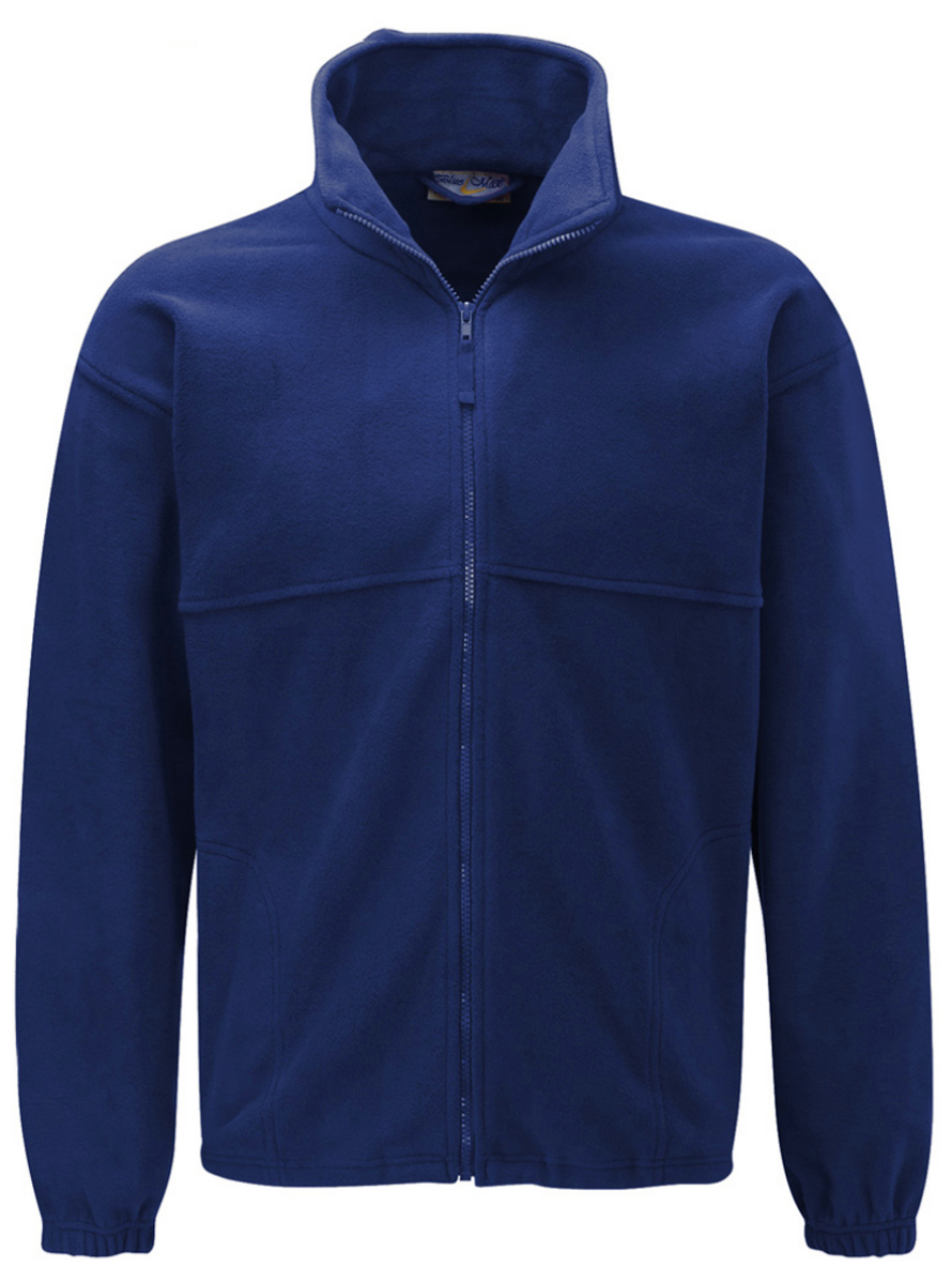 Pennine Way Navy Full Zip Fleece with School Logo & Initials