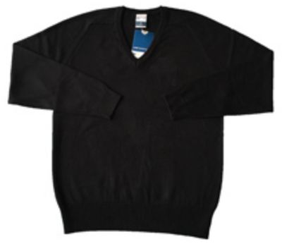Mercia Academy Black V Neck Jumper with School logo (Junior Sizes)