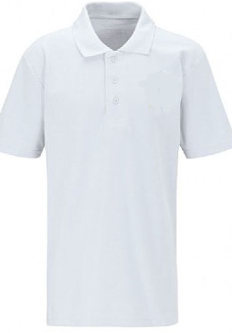 Fairmeadows White Polo with School Logo 2025