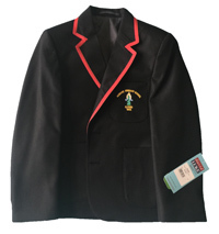 Howard Boys Eco-premier blazer with red braiding and school Logo
