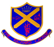 Richard Crosse Black Gym Bag with school logo