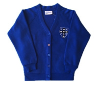 Holy Rosary Royal Blue Cardigan with School Logo