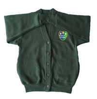Saxon Hill Bottle Green Cardigan with School Logo
