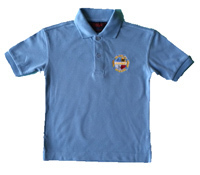 St Stephen''s Fradley Sky Blue Polo with School Logo