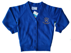 Yoxall St Peter's Royal Blue Cardigan with School Logo