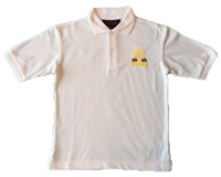 Belmont White Polo with School Logo