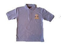 Belmont Sky Blue Polo with School Logo