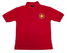 Church Gresley Red Polo with School Logo