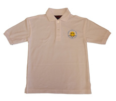 Church Gresley White Polo with School Logo