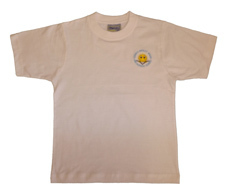 Church Gresley White PE T-Shirt with School Logo