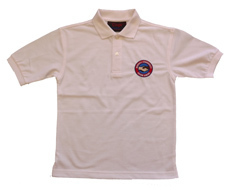 Newhall Community White Polo with School Logo