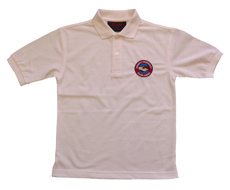Newhall Community White Polo with New Logo (2024)
