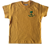 Overseal Yellow PE T-Shirt with School Logo