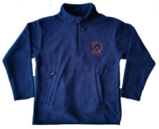 Pennine Way Navy Fleece with School Logo & Initials