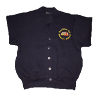 Rosliston French Navy Cardigan with New School Logo (2024)