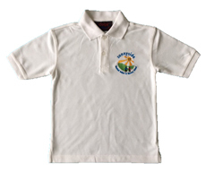 Sunnyside White Polo with School Logo