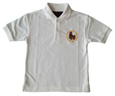 Walton White Polo with School Logo
