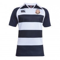 King Edward VI Canterbury Navy/White Hooped Rugby Shirt with NEW Logo (B875775) (Junior Sizes)
