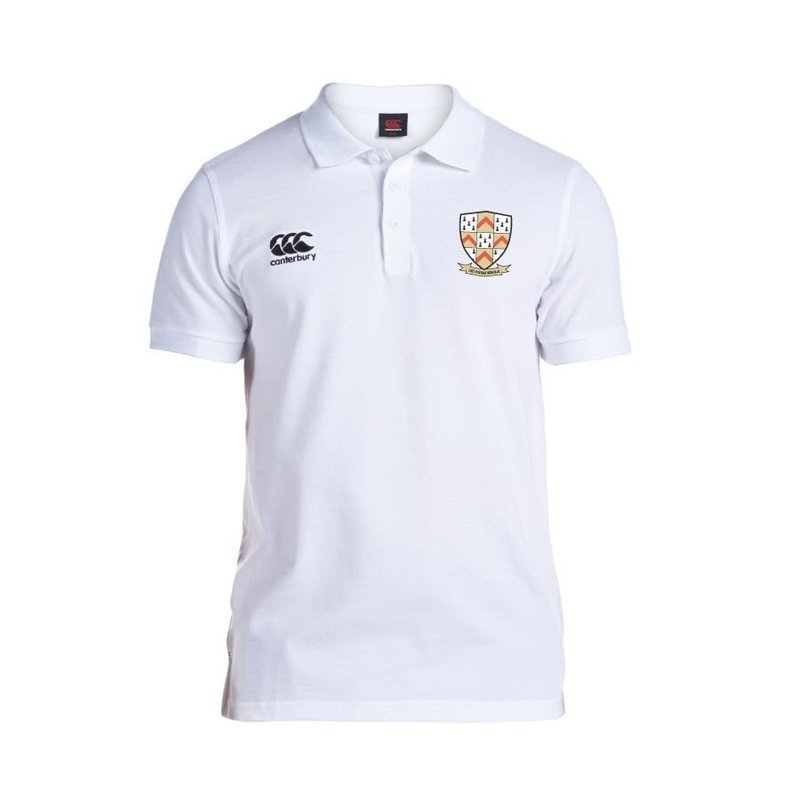 King Edward VI Canterbury Boys White Polo with logo (Junior Sizes)