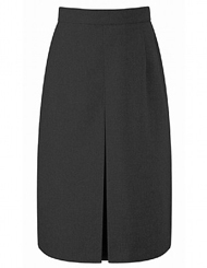 Nether Stowe - Black A-line Skirt with inverted pleat - Thornton (Junior Sizes)