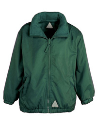 Overseal Bottle Green Coat with School Logo