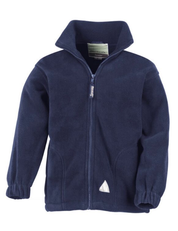 Pennine Way Navy Full Zip Fleece with School Logo & Initials