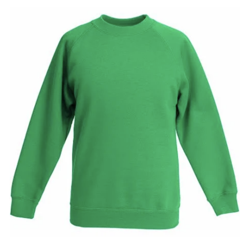 River View Emerald Green Sweatshirt with School Logo