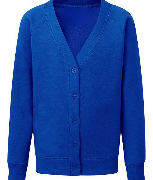 Saxon Hill Senior Royal Blue Cardigan with School Logo