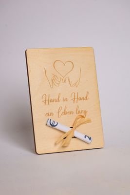 Geldgeschenk &quot;Hand in Hand ein Leben lang&quot;