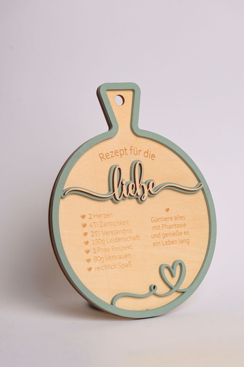 Schild Rezept Liebe rund