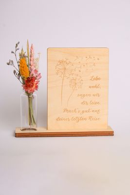 Spruchtafel Trauer Pusteblume