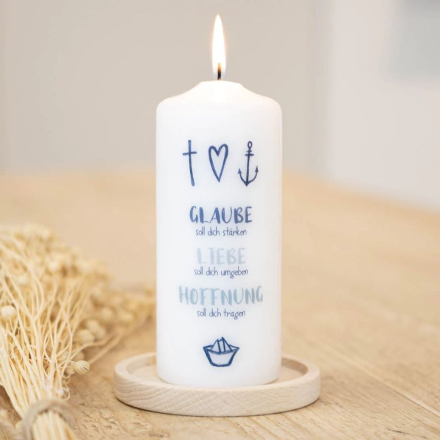 Kerze Glaube Liebe Hoffnung