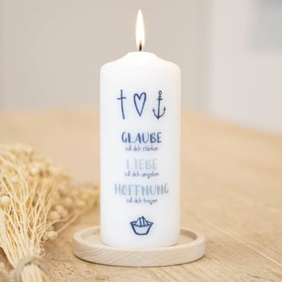 Kerze Glaube Liebe Hoffnung