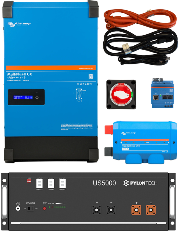 Thuisbatterij Victron met 1x Pylontech met standaard installatie *