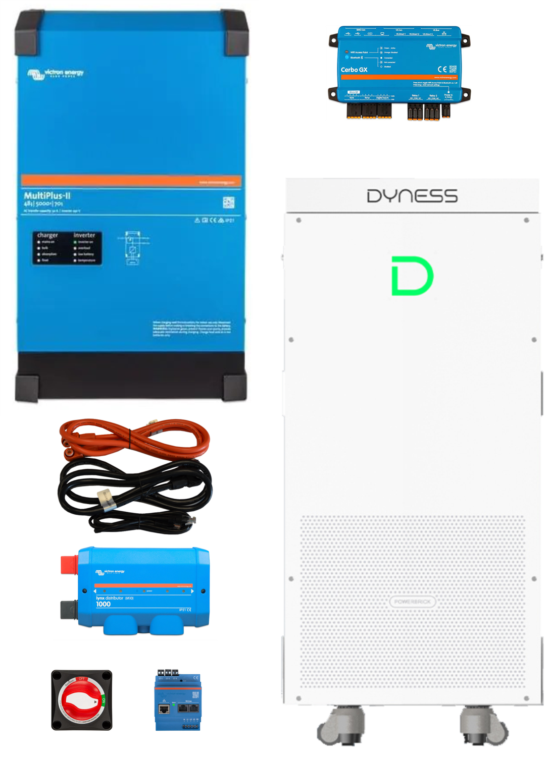 Thuisbatterij Victron Multiplus II 5000VA met 1x Dyness 14.3KWH met standaard installatie *