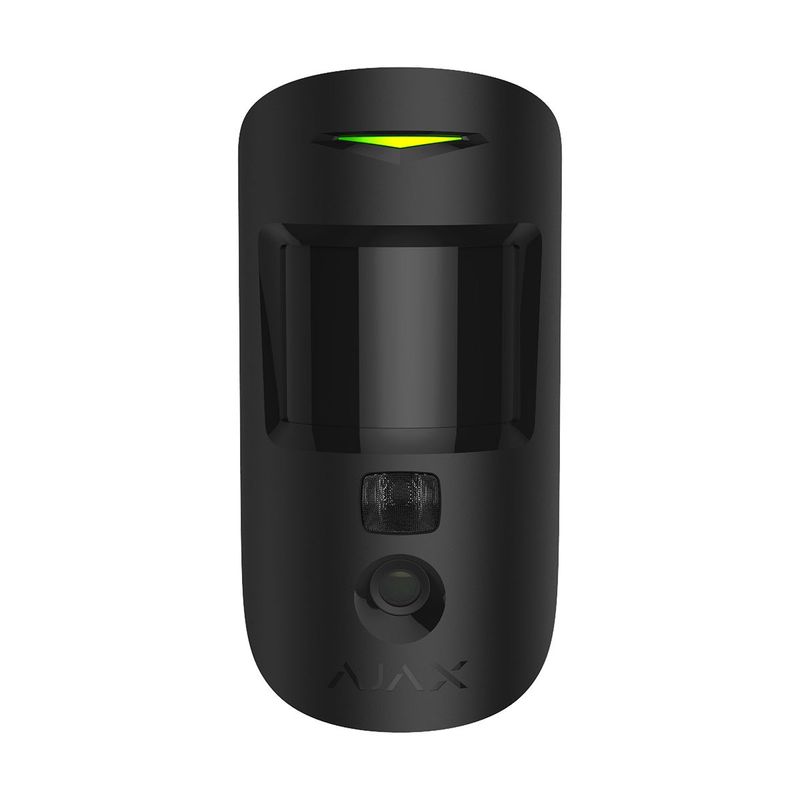 Ajax MotionCam Jeweller zwart, draadloze Pircam 12m, HDR, diervriendelijk, fotoverificatie bij alarm