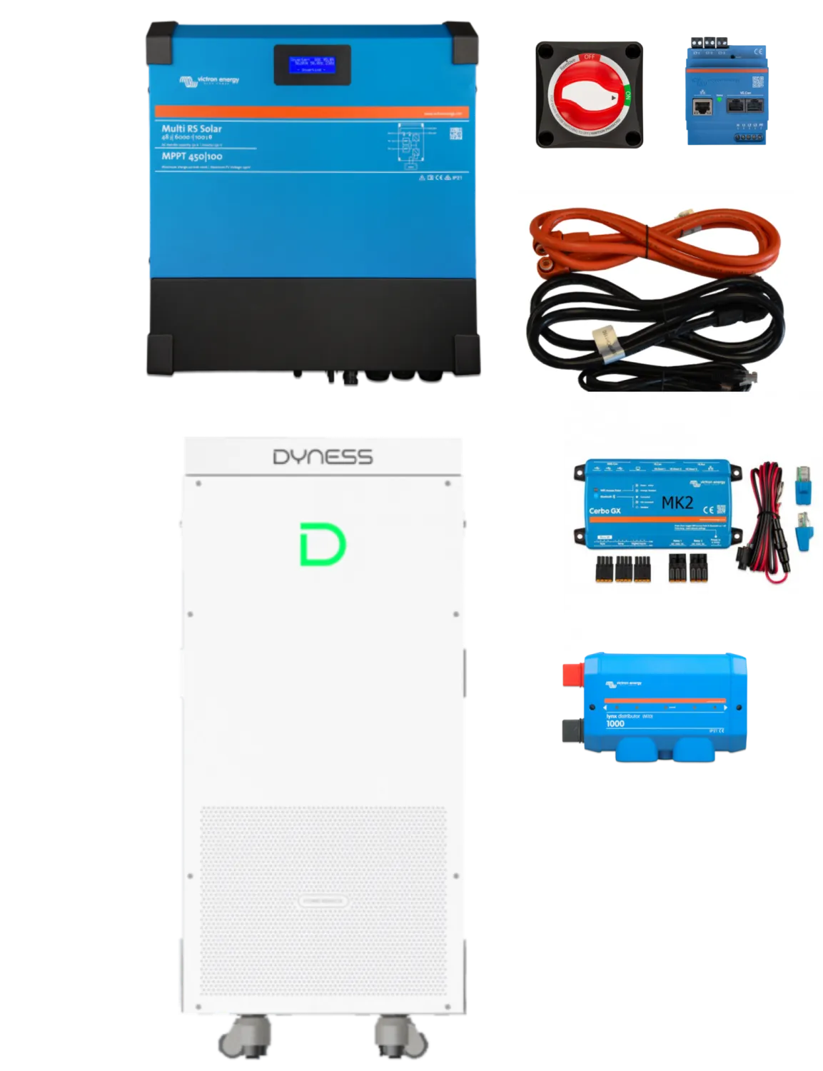 Thuisbatterij Victron RS Smart Solar 48V/6000VA/230V met 1x Dyness 14.3KWH met standaard installatie *