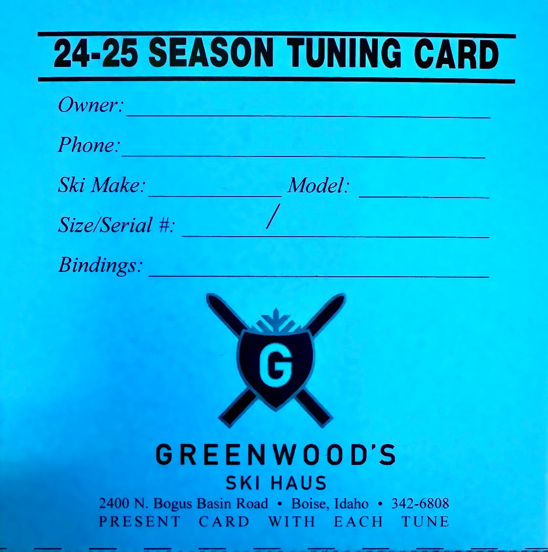 Season Tune Card